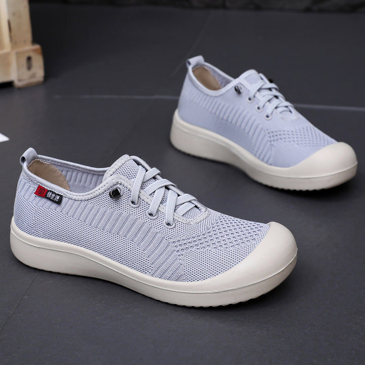 Women nan lightweight breathable knit slip-on leisure shoe with cushioning lightweight sole Mune Fashion