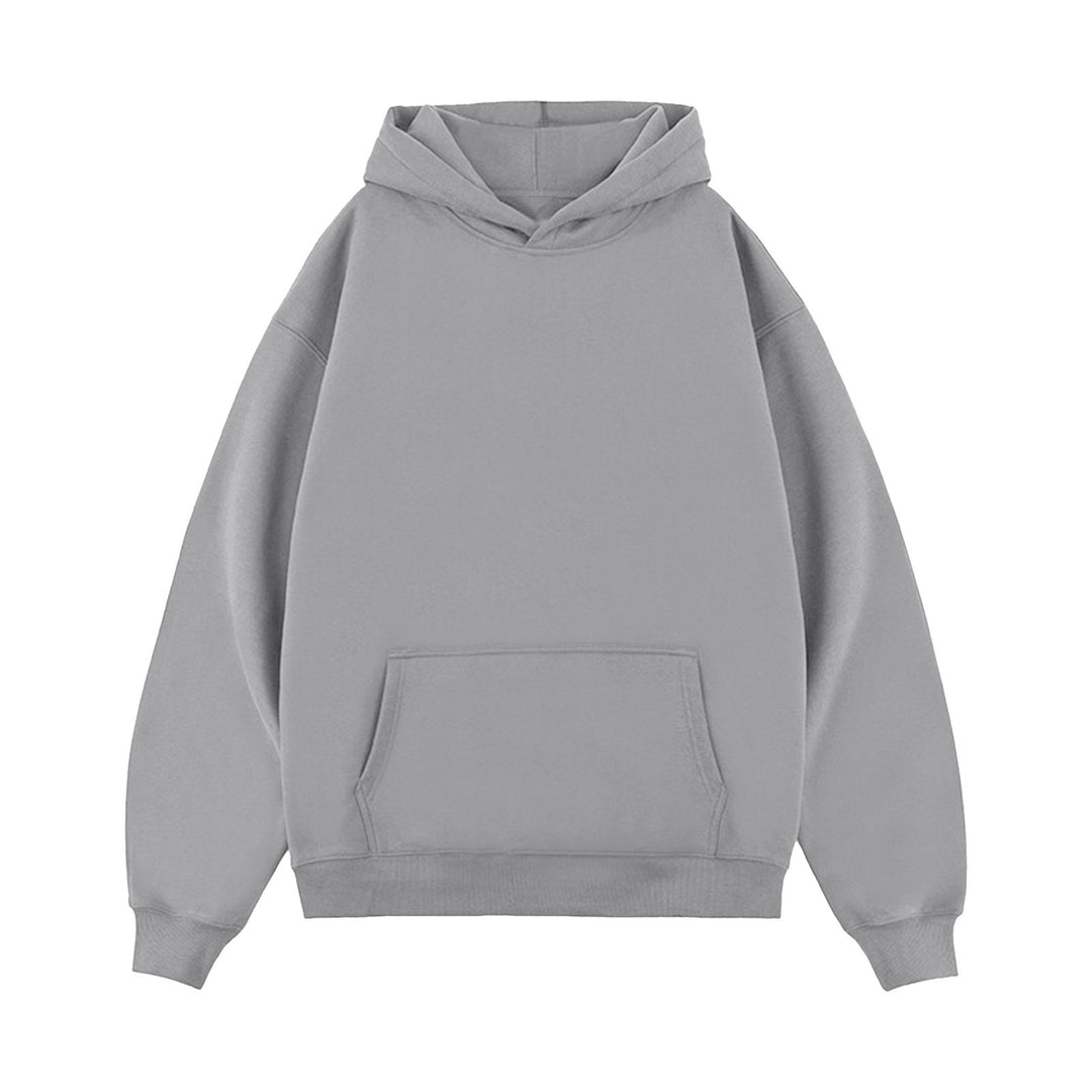 Unisex minimalist oversized hoodie with double hood, dropped shoulder, and wide ribbed hem Mune Fashion