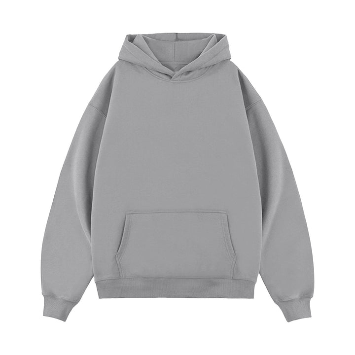 Unisex minimalist oversized hoodie with double hood, dropped shoulder, and wide ribbed hem Mune Fashion