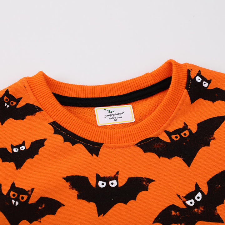Boys sweatshirt with cheerful bat and Halloween design Mune Fashion