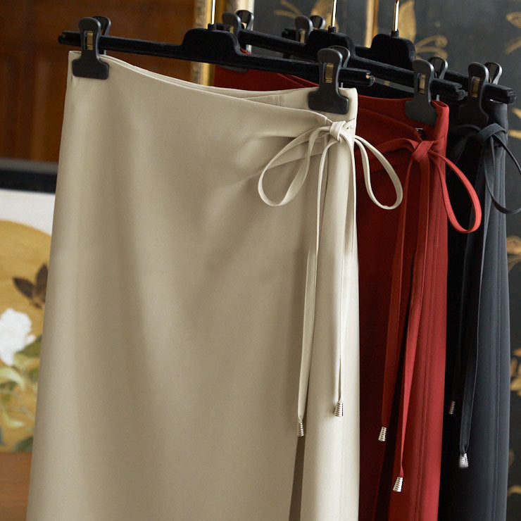 Women Elegant Wrap Skirt Made of High-Quality Fabric Mune Fashion