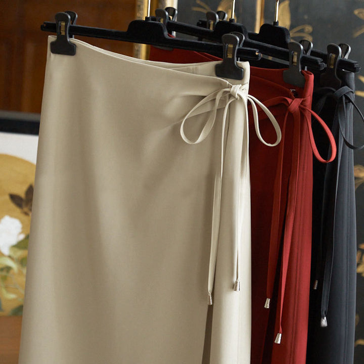 Women Elegant Wrap Skirt Made of High-Quality Fabric Mune Fashion