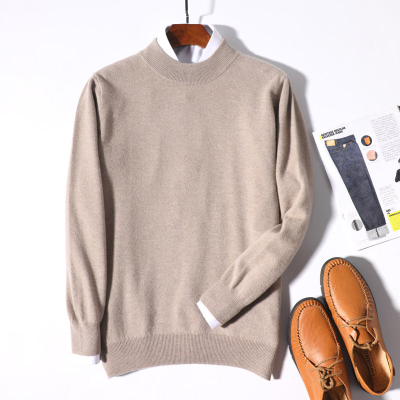 Men's Fine Turtleneck Sweater in Slim Minimal Silhouette made of Wool-Cashmere Mix Mune Fashion
