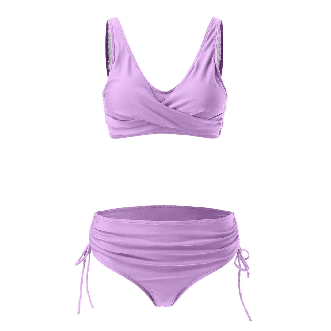 Women High Quality Wrap Bikini Set with Adjustable Bottom Mune Fashion