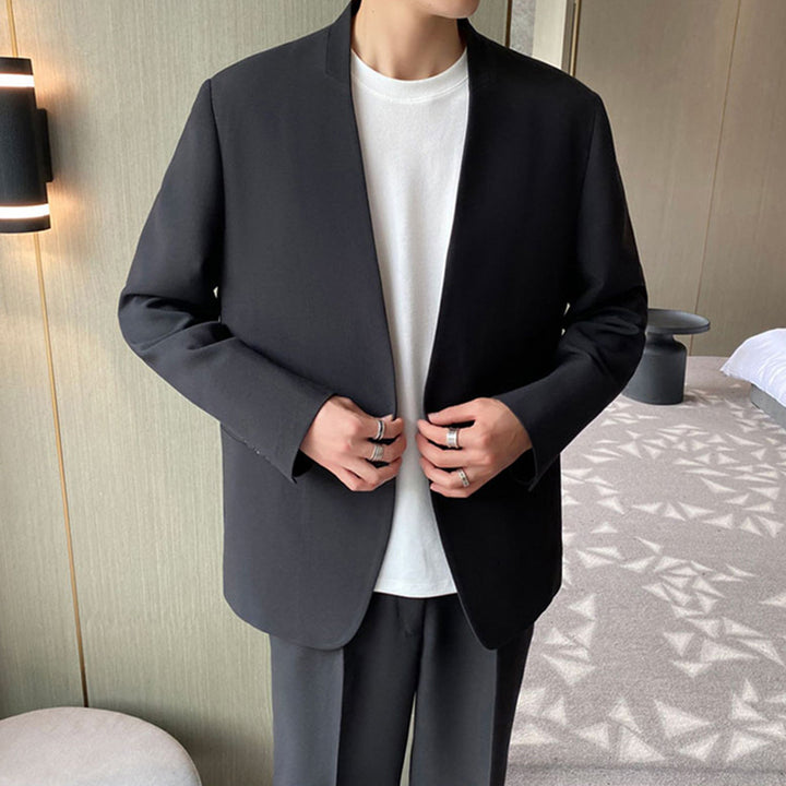 Men's Minimalist Box Blazer and Wide Pleat Suit Trousers Mune Fashion