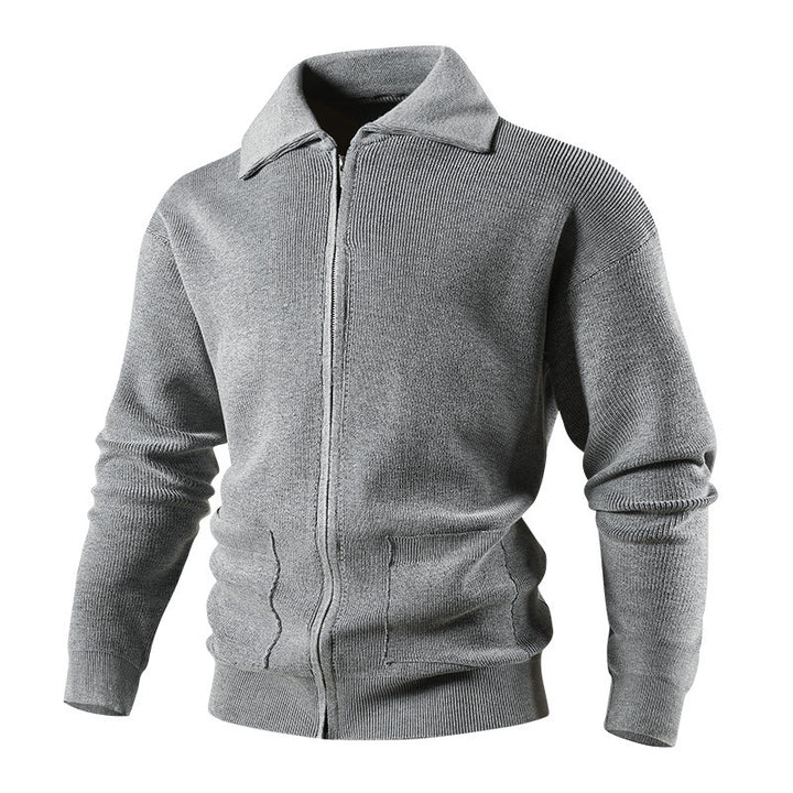 Men's sporty and comfortable cardigan with high collar Mune Fashion