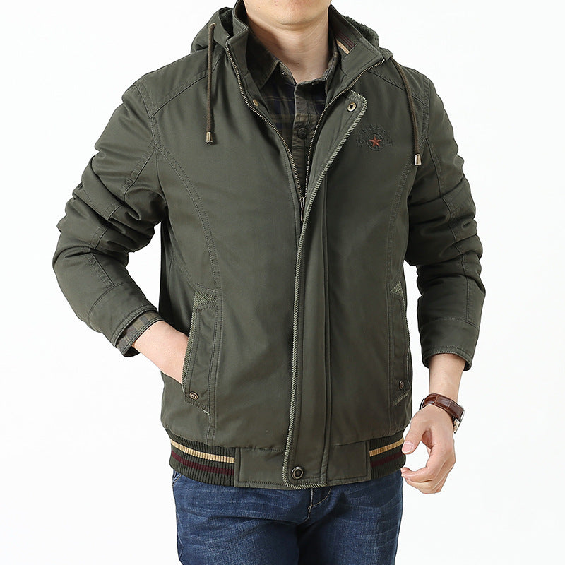 Men's utility hooded jacket in field parka style with thermal lining and multifunctional pockets Mune Fashion