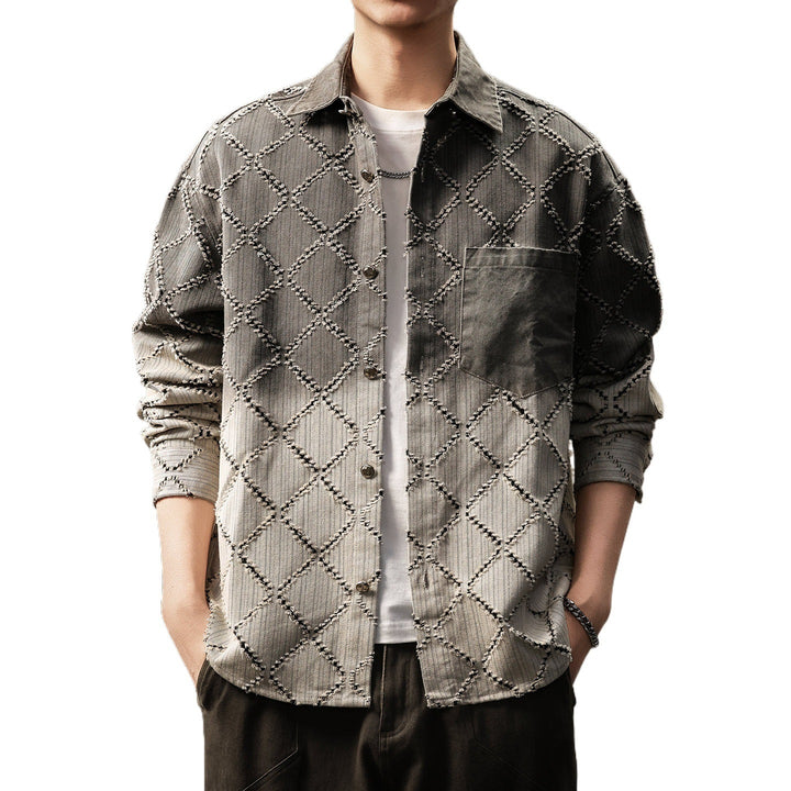 Men's Fashion Shirt Jacket with Quilted Design Mune Fashion