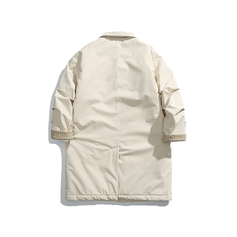 Men's Padded Coat with Shirt Collar and Thermal Lining Mune Fashion