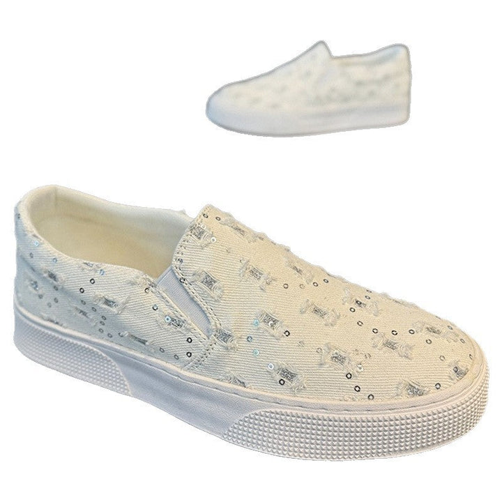 Women's Fashion Slip-On Sneakers with Sparkling Embellishments Mune Fashion