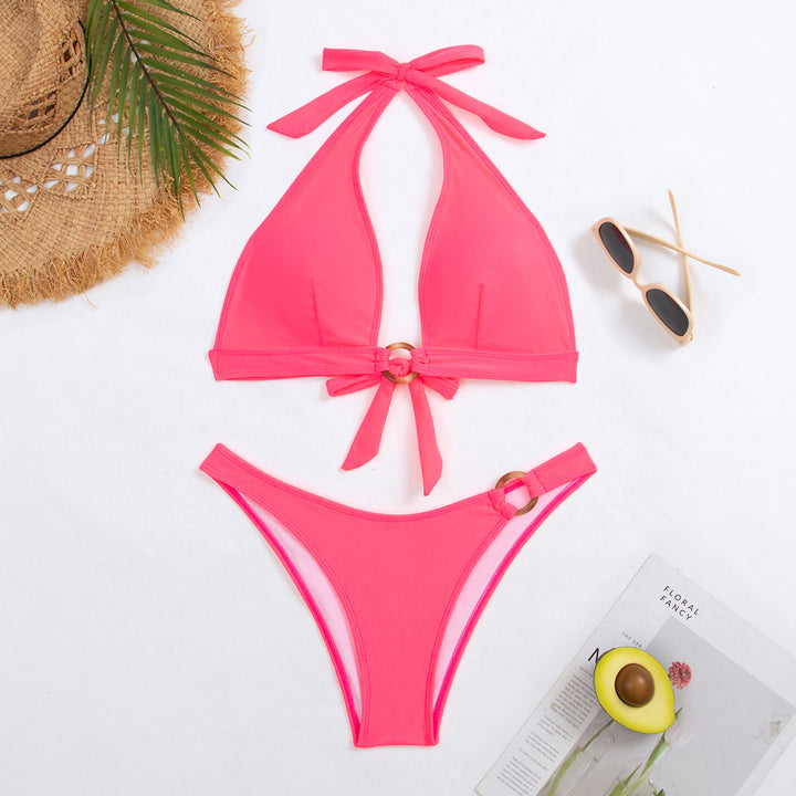 Women's Triangle Bikini with Stylish Knot Details Mune Fashion