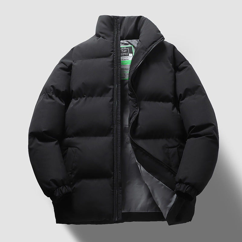 Unisex nan quilted winter down jacket with high stand-up collar and elastic cuffs Mune Fashion