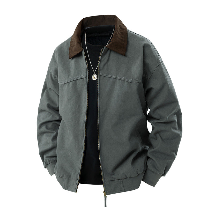 Men's Casual Jacket with Foldable Collar Mune Fashion