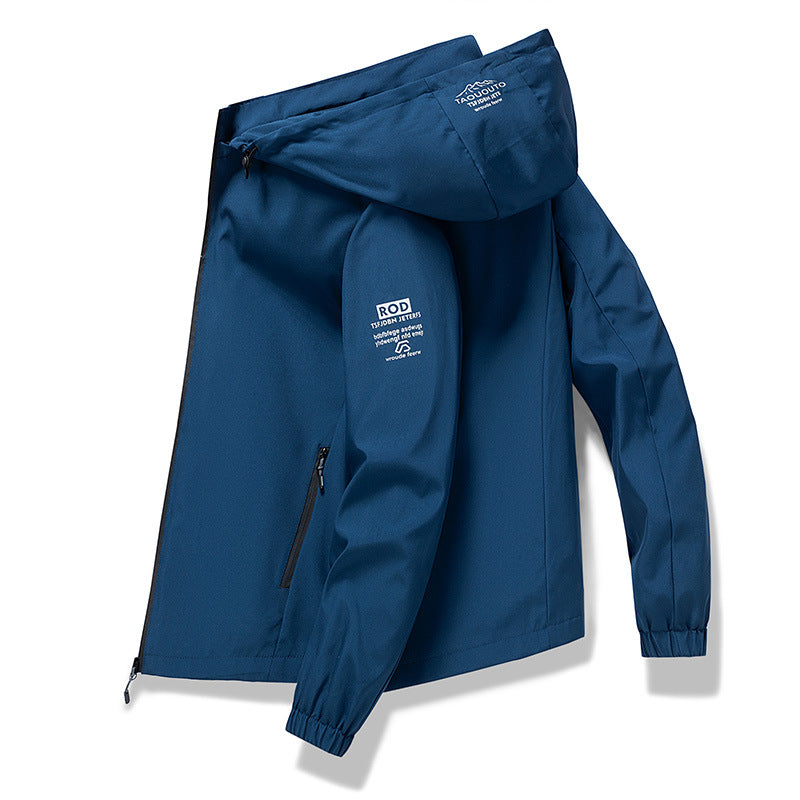 Men's Technical Outdoor Jacket with High Collar Mune Fashion