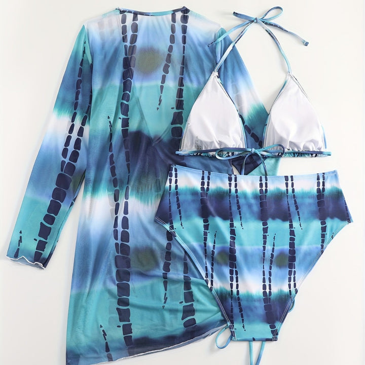 Ladies bikini set with elegant wrap dress Mune Fashion