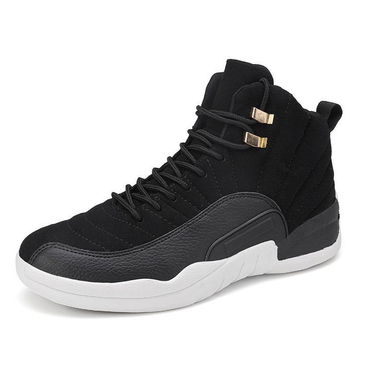 Men's High-Top Basketball Sneaker with Padded Ankle Collar and Non-Slip Rubber Sole Mune Fashion