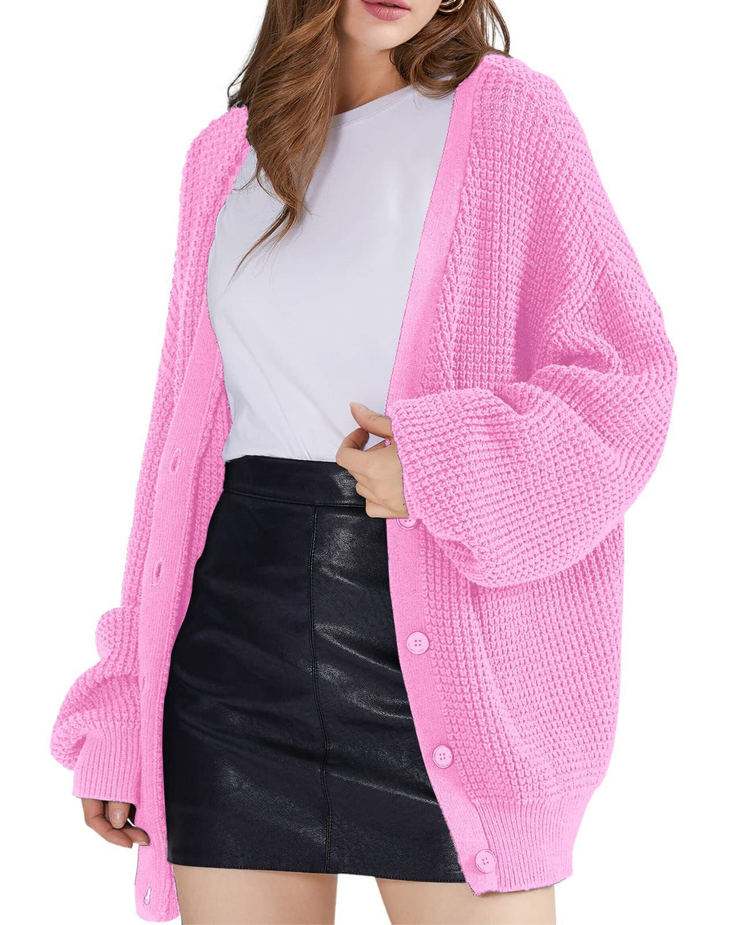 Ladies Chunky Knit Cardigan