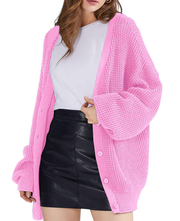 Ladies Chunky Knit Cardigan