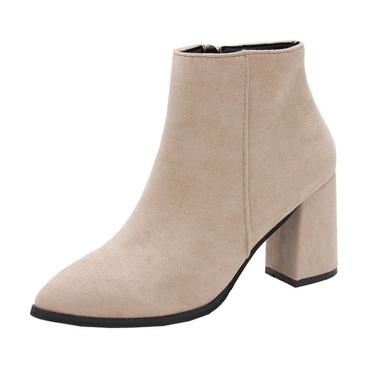 Ladies Elegant Ankle Boots with Block Heel Mune Fashion