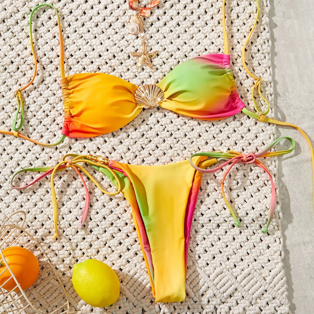 Women's bikini set with flawless gathering and trendy wrap design Mune Fashion