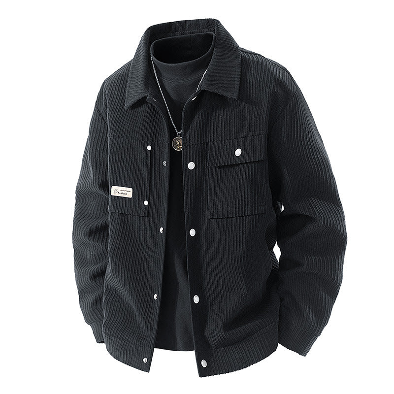 Women's Casual Cord Jacket with Pockets Mune Fashion