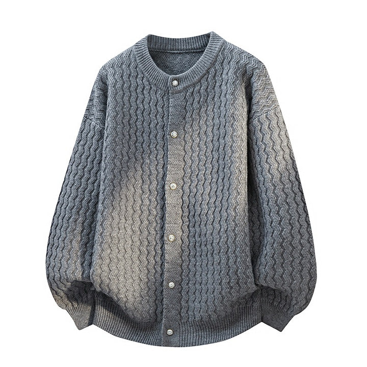 Women's Oversized Cardigan with Fine Textured Structure & Pearl Button Placket Mune Fashion