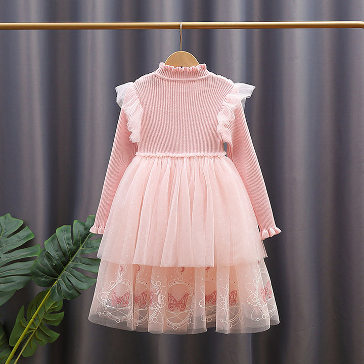 Girls Festive Dress in Princess Style Mune Fashion