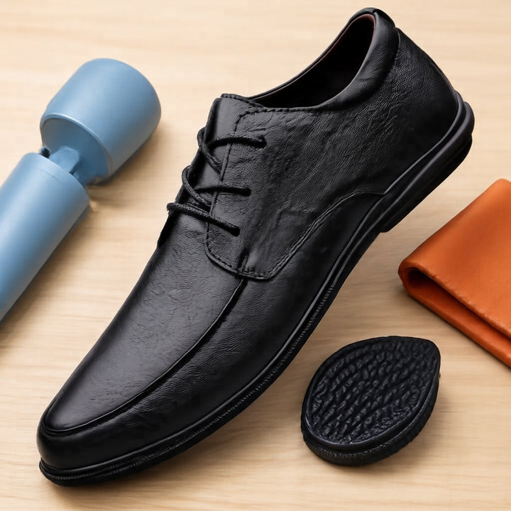 Men's Elegant Leather Lace-Up Shoes Mune Fashion