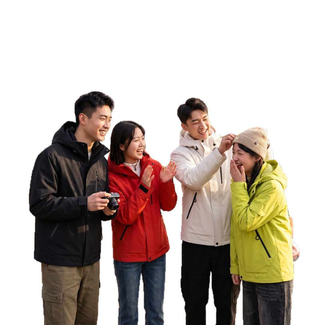 Men's lightweight breathable two-layer rain softshell jacket with adjustable hood and chest pocket Mune Fashion