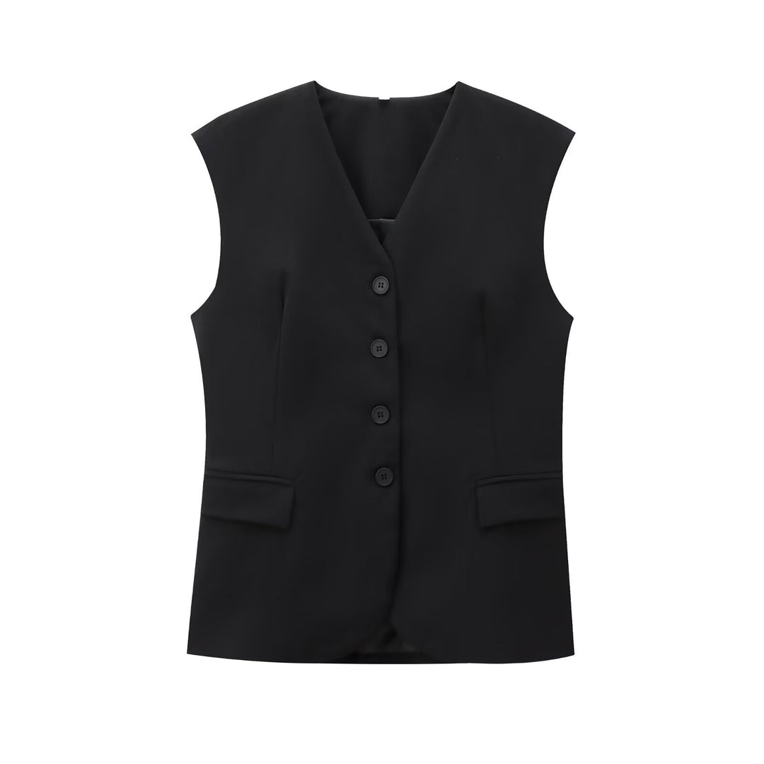 Ladies Elegant High-Waist Trousers with Creases, Straight Wide Leg and Concealed Hook Closure Mune Fashion