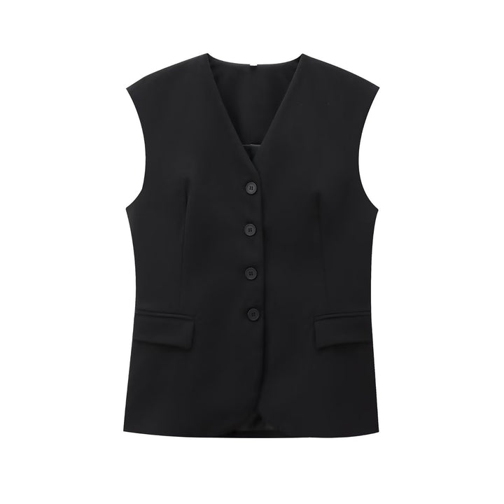 Ladies Elegant High-Waist Trousers with Creases, Straight Wide Leg and Concealed Hook Closure Mune Fashion