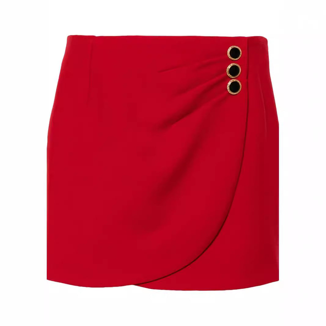 Women's Tailored Blazer Dress Set with V-Neck and Asymmetrical Eyelet Decoration Mune Fashion