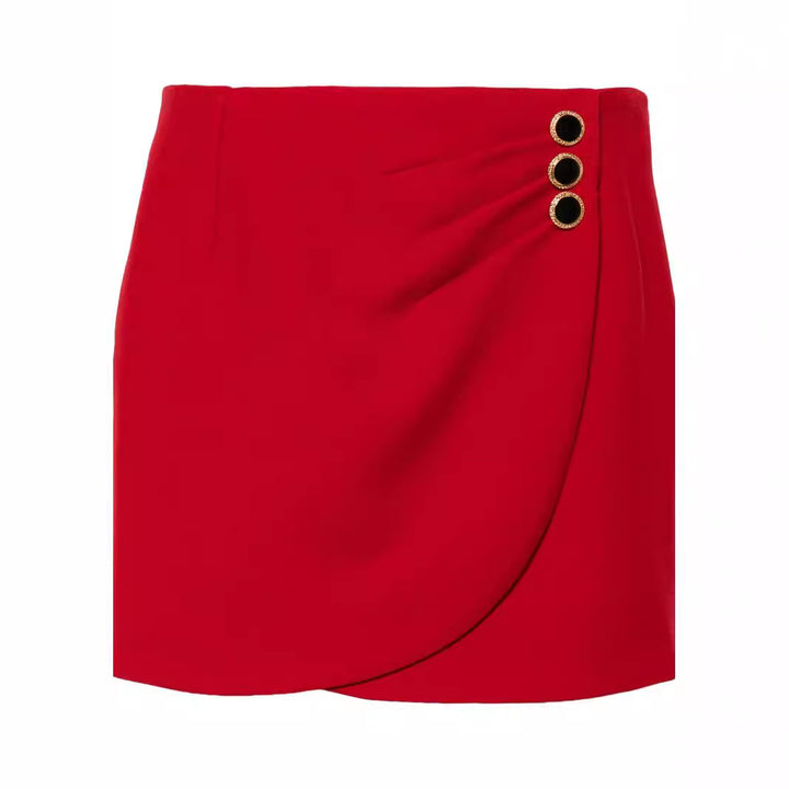 Women's Tailored Blazer Dress Set with V-Neck and Asymmetrical Eyelet Decoration Mune Fashion