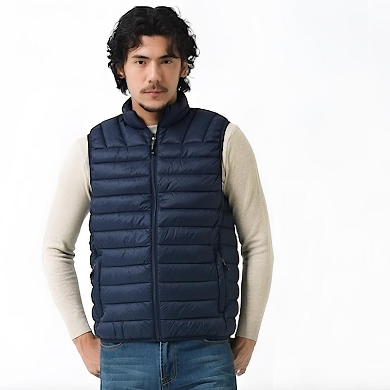 Men's quilted vest with Primaloft insulation, stand-up collar and zipper Mune Fashion