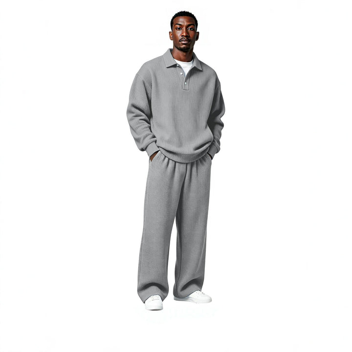 Men's Comfortable Leisure Suit with Collar Mune Fashion