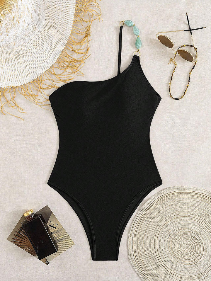Women's Elegant Swimsuit with Narrow Straps and Figure-Flattering Cut Mune Fashion