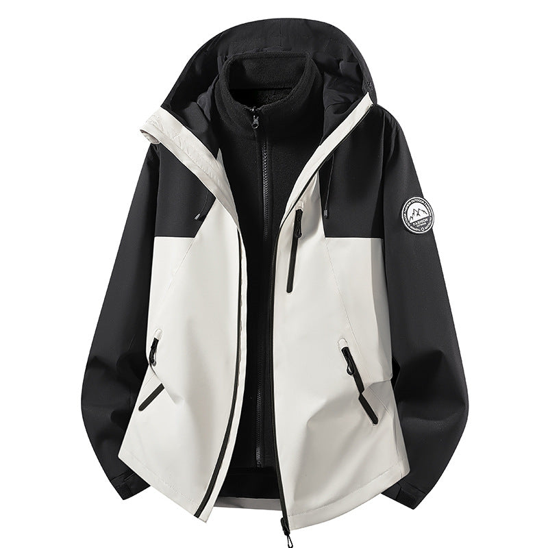 Women's Nano Sporty Rain Jacket with removable fleece inner layer and adjustable hood Mune Fashion