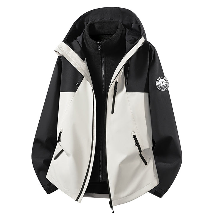 Women's Nano Sporty Rain Jacket with removable fleece inner layer and adjustable hood Mune Fashion