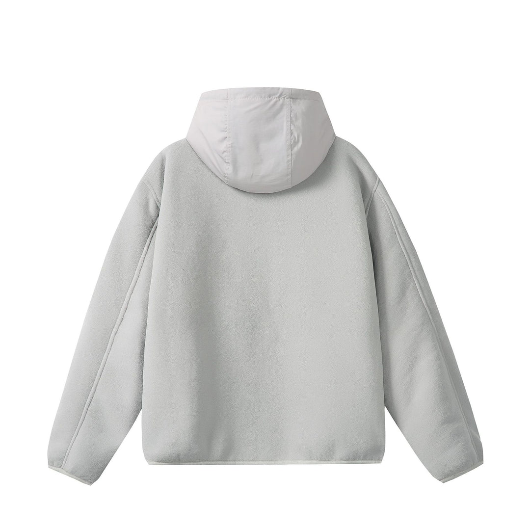 Unisex fleece hoodie jacket with teddy lining, full zip, and side zip pockets Mune Fashion