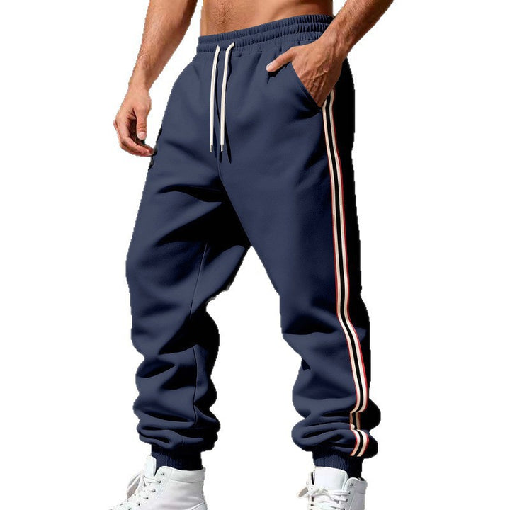 Men's Casual Jogging Pants with Side Contrast Stripes, Elastic Waistband and Cuffs Mune Fashion