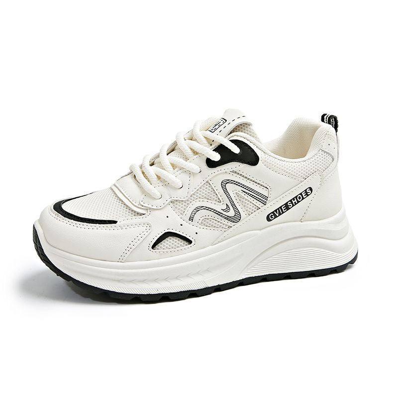 Women's City Chunky Sneaker with sculpted platform sole, mesh inserts, and padded comfort collar Mune Fashion