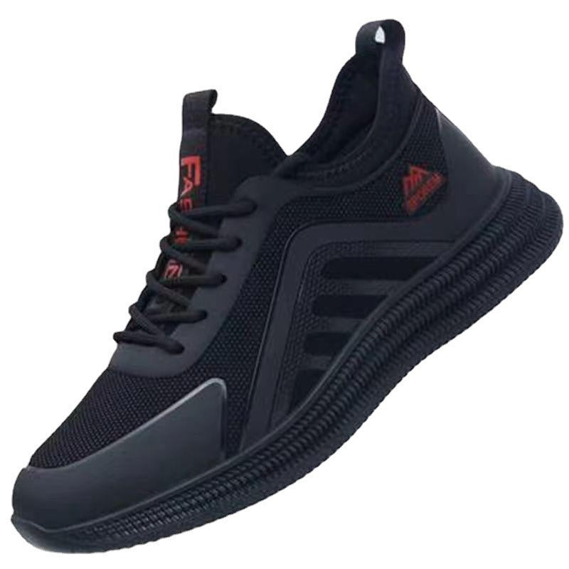 Men's Minimalist Urban Running Trainer with Ribbed Platform Sole and Seamless Mesh Upper Mune Fashion