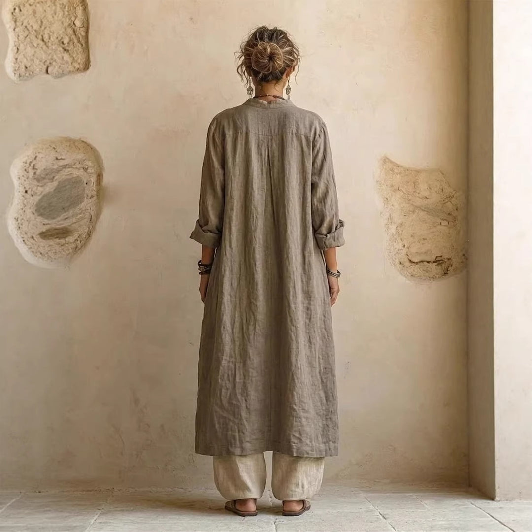 Women Casual Linen Pants with High Waist Mune Fashion