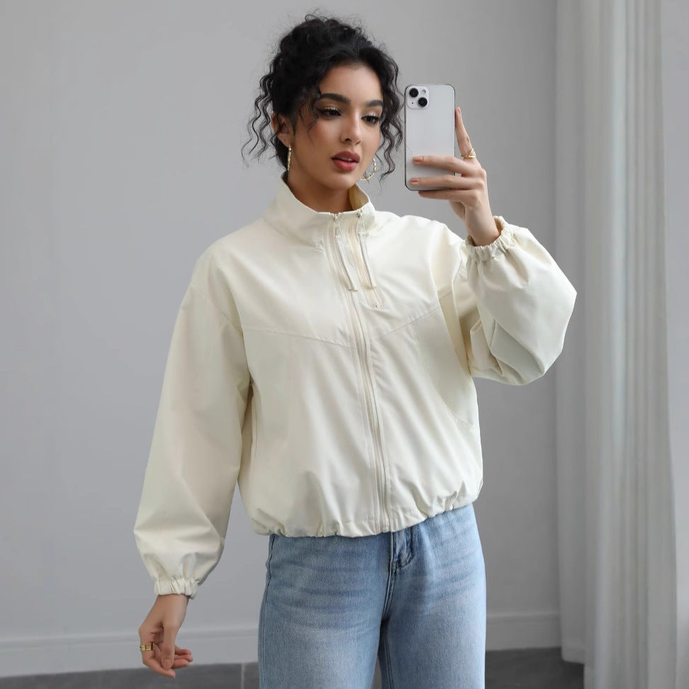 Women's Casual Oversized Blouson Jacket with Balloon Sleeves Mune Fashion