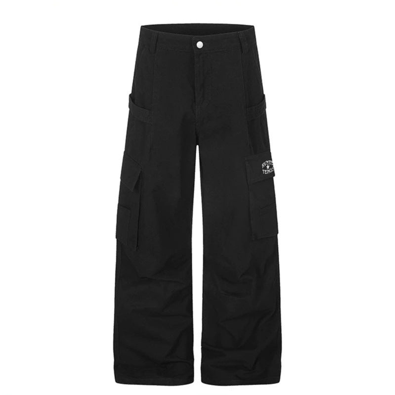 Women's cargo pants with high waistband, multifunctional pockets and wide culotte cut Mune Fashion