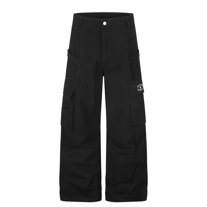 Women's cargo pants with high waistband, multifunctional pockets and wide culotte cut Mune Fashion