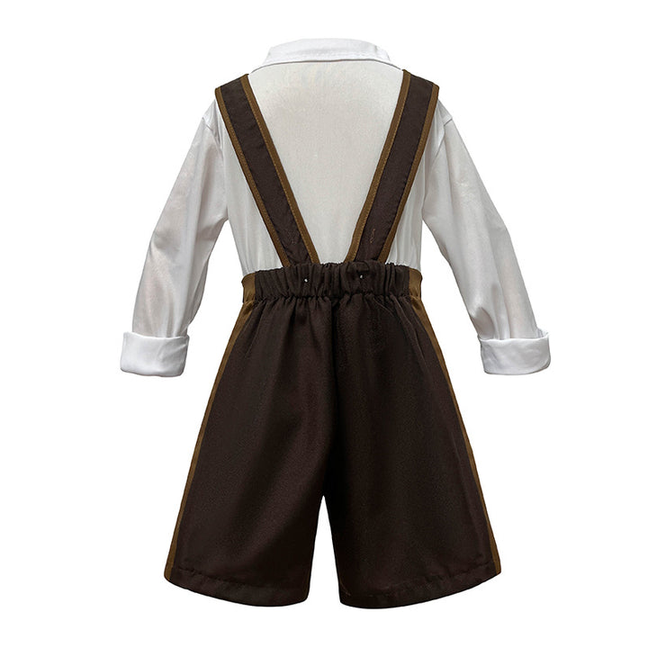 Men's traditional children's lederhosen set with adjustable suspenders and trachten hat Mune Fashion