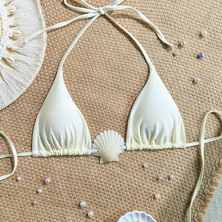 Women Triangle Bikini with shell detail Mune Fashion