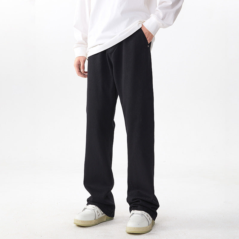 Men's Extra Wide Cotton Blend Lounge Pants with Drop Crotch and Side Pockets Mune Fashion