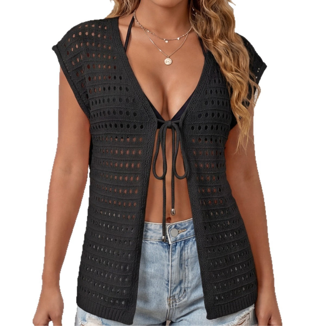 Ladies airy crochet kimono Mune Fashion
